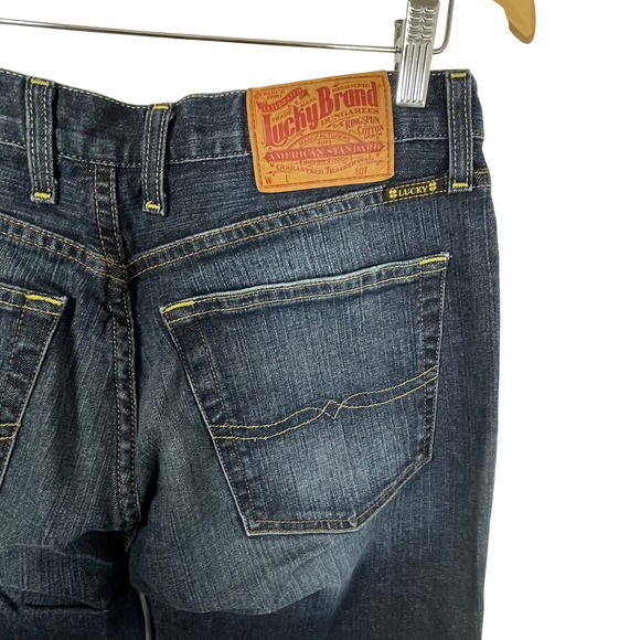 Lucky Brand Dungarees Men Size 32 Classic Fit Dark Wash Straight Leg Jeans - Picture 8 of 12